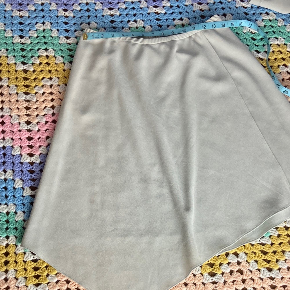 Vintage 90s Breakin Loose Grey Asymmetrical Skirt Jacket Blazer Suit Medium M - Picture 4 of 10